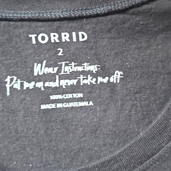 Torrid Trick or Treat Black Crew Neck Tee 2x drink - Picture 8 of 9